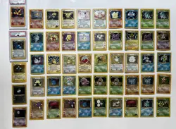 Big 50 Card Vintage Pokemon Holo Lot! Collection is NM-LP, MP, Base Set, PSA 9 - Image 1