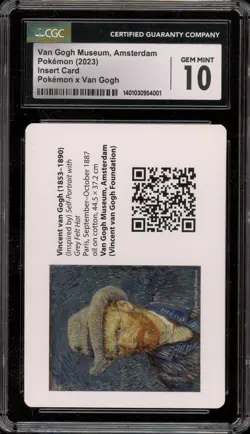Pokemon Van Gogh Museum, Amsterdam Insert Card CGC 10 Gem Mint - Image 1