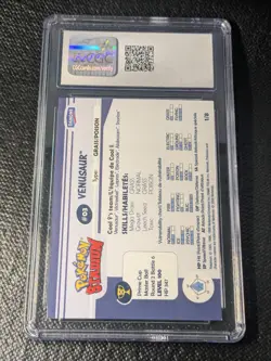 POP 1 FOIL Venusaur 03 Pokemon Stadium Danone 1/8 Card Rare Shiny CGC 9.5 MINT - Image 3
