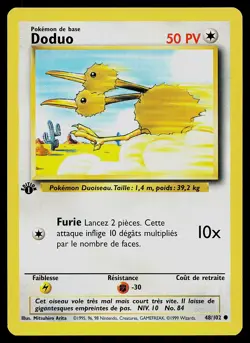 Pokemon Card - Doduo 1st Edition French Base Set 48/102 Common - Image 1