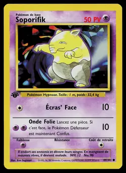 Pokemon Card - Drowzee Soporifik 1st Edition French Base Set 49/102 Common - Image 1