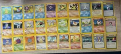 Lot Of 30 Vintage WOTC Pokemon Cards - Non Holo - No Dupes - Base Set 2, etc. - Image 1