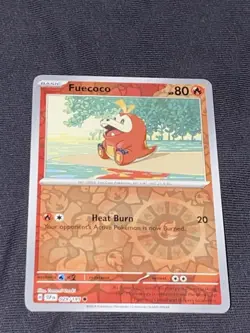 Pokemon TCG Surging Sparks Reverse Holo Fuecoco Common Card 029/191 - Image 1