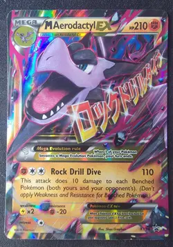 Pokemon TCG Mega-Aerodactyl-EX XY XY98 Holo Promo Card Mp/lp - Image 1