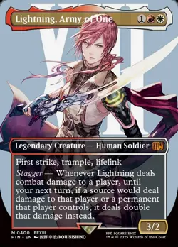 MTG Magic x 1 Lightning, Army of One #400 x 1 - FINAL FANTASY (FIN) Borderless - Image 1