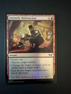 MTG Untimely Malfunction Foil Uncommon Card #161 Duskmourn Free Shipping - Image 1