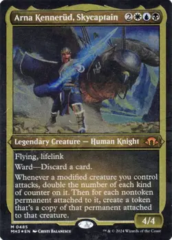 1x - Arna Kennerud, Skycaptain ETCHED FOIL Modern Horizons 3 VLP/NM MTG Card - Image 1