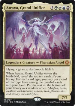 MTG Atraxa, Grand Unifier English Phyrexia: All Will Be One LP Magic Card - Image 1