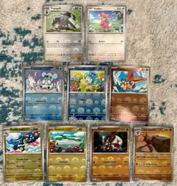 Pokemon TCG SV: Black Bolt Pokeball Pattern Set (9 cards) Pack Fresh NM+/Mint - Image 1