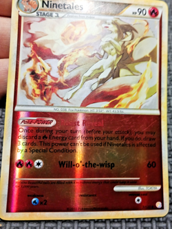 2010 Pokemon HeartGold & SoulSilver #7 Ninetales Reverse Holo LP-MP - Image 3