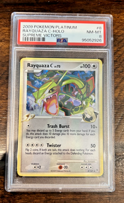 Pokemon Supreme Victors 8/147 Rayquaza C LV. 73 2009 Holo Rare PSA 8 NM/MT - Image 1
