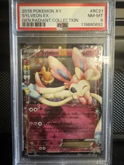 2016 POKEMON XY SYLVEON EX GEN. RADIANT COLL. #RC21 NM-MT PSA 8 - Image 1