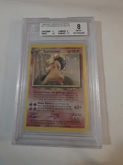 BGS 8 Pokemon Neo Genesis Unlimited Holo Rare Typhlosion 17/111 PSA CGC - Image 2