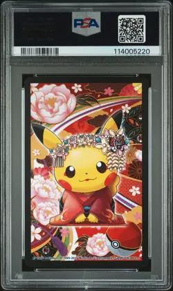 2016 POKEMON PLAYING CARDS MAIKO PIKACHU & OKUGE PIKACHU 7 OF CLUBS PSA 10 - Image 2