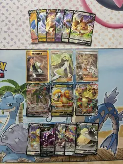 Pokemon Card Full Art Alt Art Fire Dragonite Snorlax Eevee - Image 1
