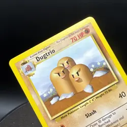 LP (UK 4th Print 1999-2000) Pokemon DUGTRIO Card BASE Set 19/102 Non-Holo Rare - Image 5