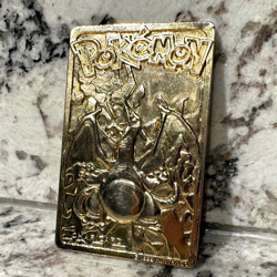 POKEMON Charizard #06 23k Gold Plated Card Vintage 1999 Burger King Promo - Image 1