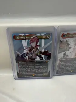 Lightning, Army of One (0545) (Borderless) (Surge Foil) 4 card lot with surges - Image 2
