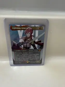 Lightning, Army of One (0545) (Borderless) (Surge Foil) 4 card lot with surges - Image 3