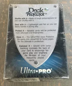 Rembrandt Ultra Pro 100 DECK PROTECTORS Black Vintage Factory Sealed 1999 Era - Image 2