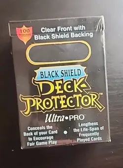 RARE Vintage 1996 Ultra Pro Black Shield Deck Protector 100 Sleeves Rembrandt - Image 1