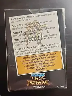 RARE Vintage 1996 Ultra Pro Black Shield Deck Protector 100 Sleeves Rembrandt - Image 2