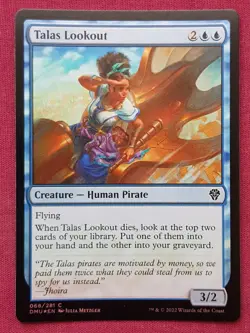 Magic The Gathering DOMINARIA UNITED FOIL TALAS LOOKOUT blue card MTG - Image 1