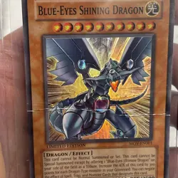 Rare Blue Eyes Shining Dragon MOV-EN001 Limited Edition Yu-Gi-Oh! Foil HP Card - Image 3