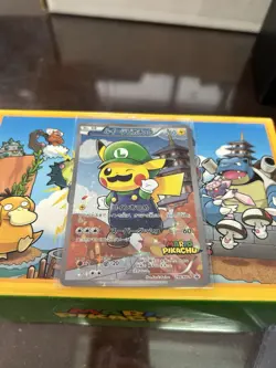 Raw Pokemon Japanese Mario Luigi Pikachu Complete Sequential 4-Card set+boxes - Image 4