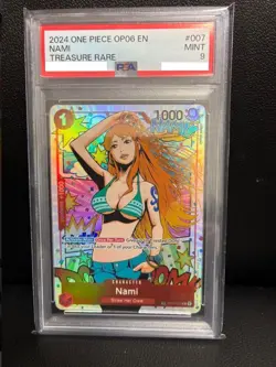 PSA 9 Nami ST01-007 C TR Wings Of The Captain ONE PIECE Card Game 2023 #VD6 - Image 1