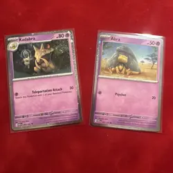 Abra Kadabra Pokemon Card Collection Set of 2 Cosmos Holo Rare 151 NM - Image 1