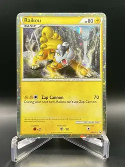 Raikou HGSS19 (2010) Black Star Promo Cosmos Holo Rare Card Pokemon TCG MP+ - Image 1