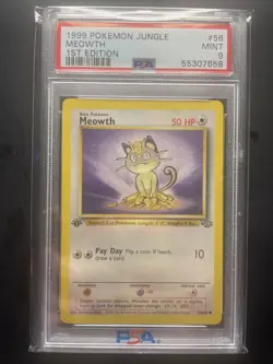Pokemon TCG Meowth Jungle 1st Edition Regular Common Card - Image 1