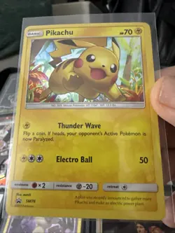 Pokemon Card - Pikachu SM76 Sm Holo - LP T188 - Image 1
