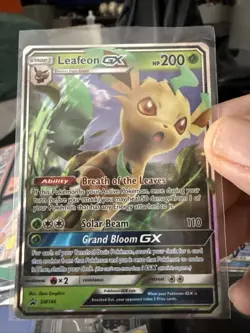 Leafeon GX SM146 Full Art Holo Black Star Promo Sun & Moon Pokemon Card T203 - Image 1