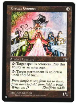 Ersatz Gnomes U The List Reprints Near Mint MTG - Image 1