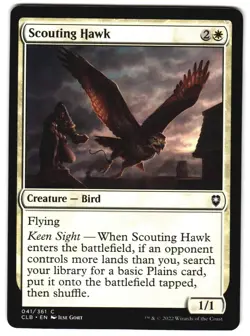 Scouting Hawk CLB 41 C Commander Legends: Battle for Baldur's Gate Near Mint MTG - Image 1