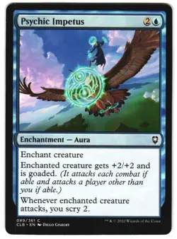 Psychic Impetus 89 C Commander Legends: Battle for Baldur's Gate Near Mint MTG - Image 1