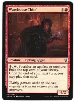 Warehouse Thief 205 C Commander Legends: Battle for Baldur's Gate Near Mint MTG - Image 1