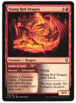 Young Red Dragon 210 C Commander Legends: Battle for Baldur's Gate Near Mint MTG - Image 1
