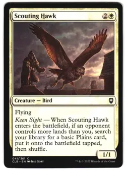 Scouting Hawk 41 C Commander Legends: Battle for Baldur's Gate Near Mint MTG - Image 1
