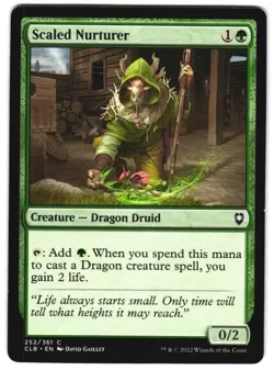 Scaled Nurturer 252 C Commander Legends: Battle for Baldur's Gate Near Mint MTG - Image 1