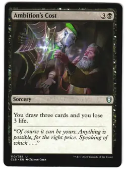 Ambition's Cost 110 U Commander Legends: Battle for Baldur's Gate Near Mint MTG - Image 1