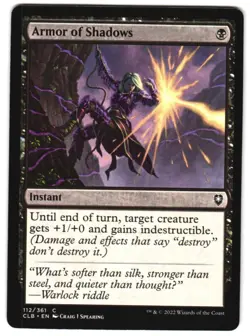 Armor of Shadows 112 C Commander Legends: Battle for Baldur's Gate Near Mint MTG - Image 1