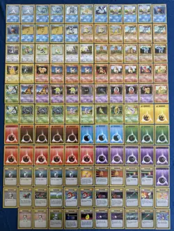 Pokemon Base Set Card Lot 120 Cards Trainer Energy LP Lot 1/4 - Image 1