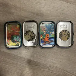 Pokemon Kanto Friends Mini Tin Featuring Bulbasaur&Charmander NO PACKS W/ Sticke - Image 2