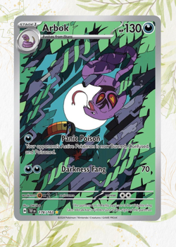 Pokemon Arbok Illustration Rare 176/162 Temporal Forces NM - Image 1