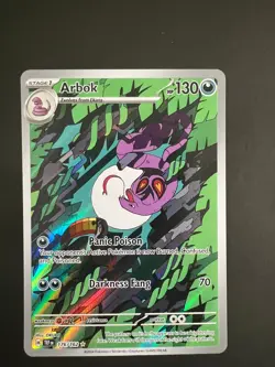 Pokemon Arbok Illustration Rare 176/162 Temporal Forces NM - Image 2