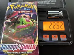 Pokemon Sword and Shield Base Set Booster Pack Sealed 22.52g 3.69mm - Image 1