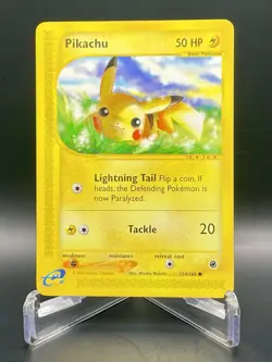 Pikachu 124/165 Pokemon Expedition (2002) Nintendo E-Reader Common TCG LP+/NM - Image 1
